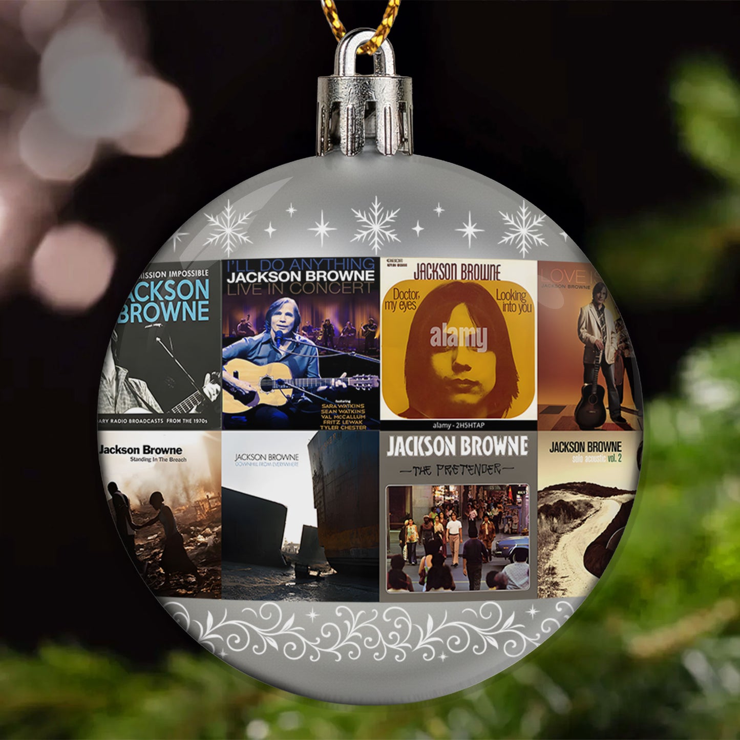 Jackson Browne Ball Ornament – Folk Rock Reflections