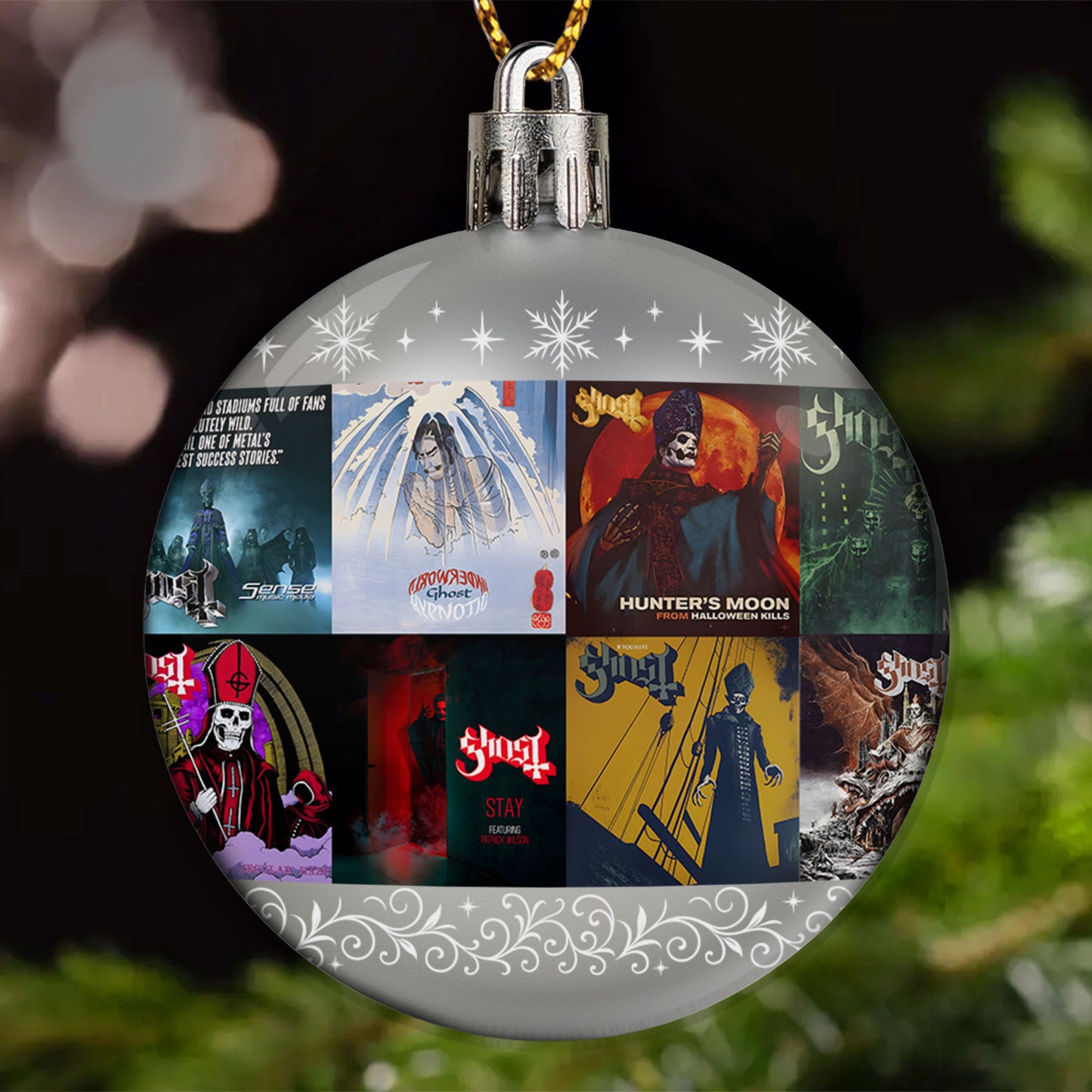 Ghost Ball Ornament – Theatrical Metal Spirit