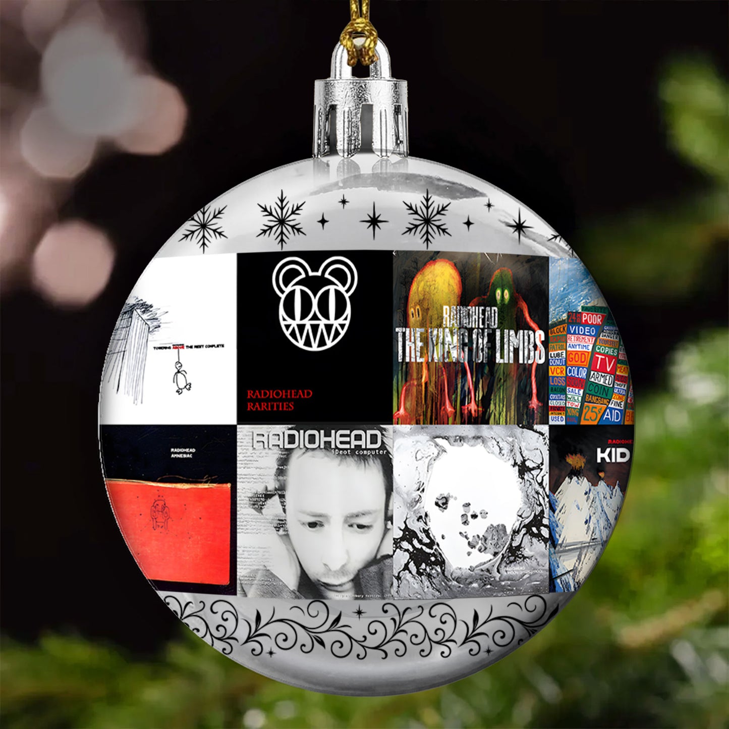 Radiohead Ball Ornament – A Tribute to Innovation, Emotion, and Alternative Spirit
