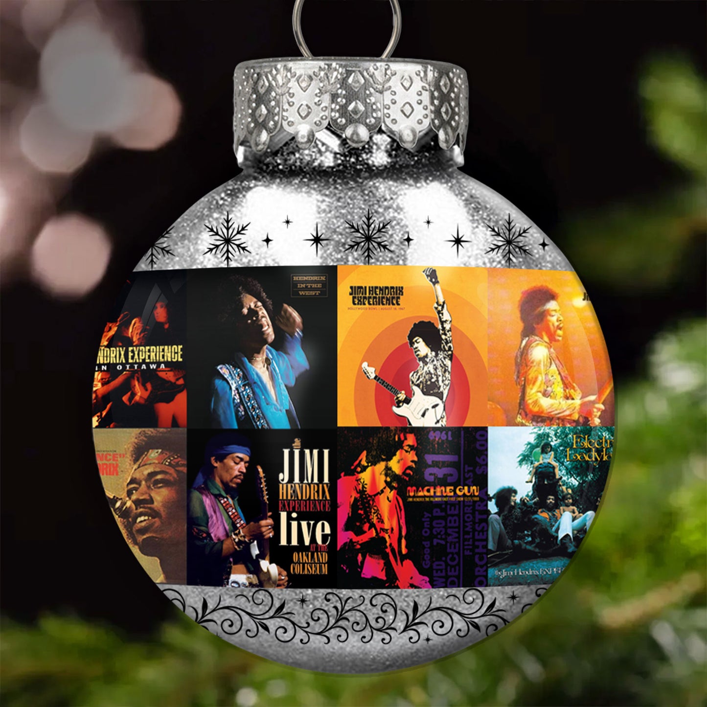 Jimi Hendrix Ball Ornament – Ignite Your Holidays with Legendary Energy