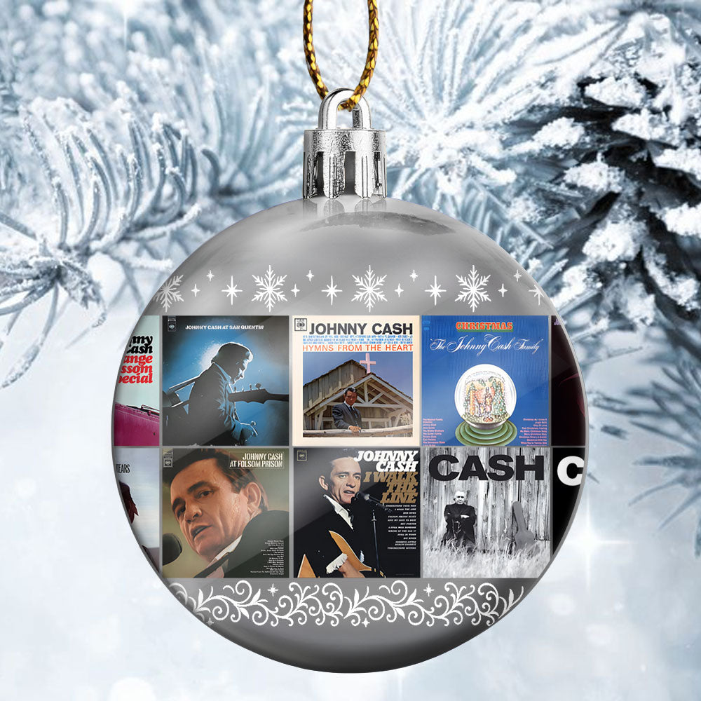 Johnny Cash Ball Ornament – The Man in Black Holiday Tribute