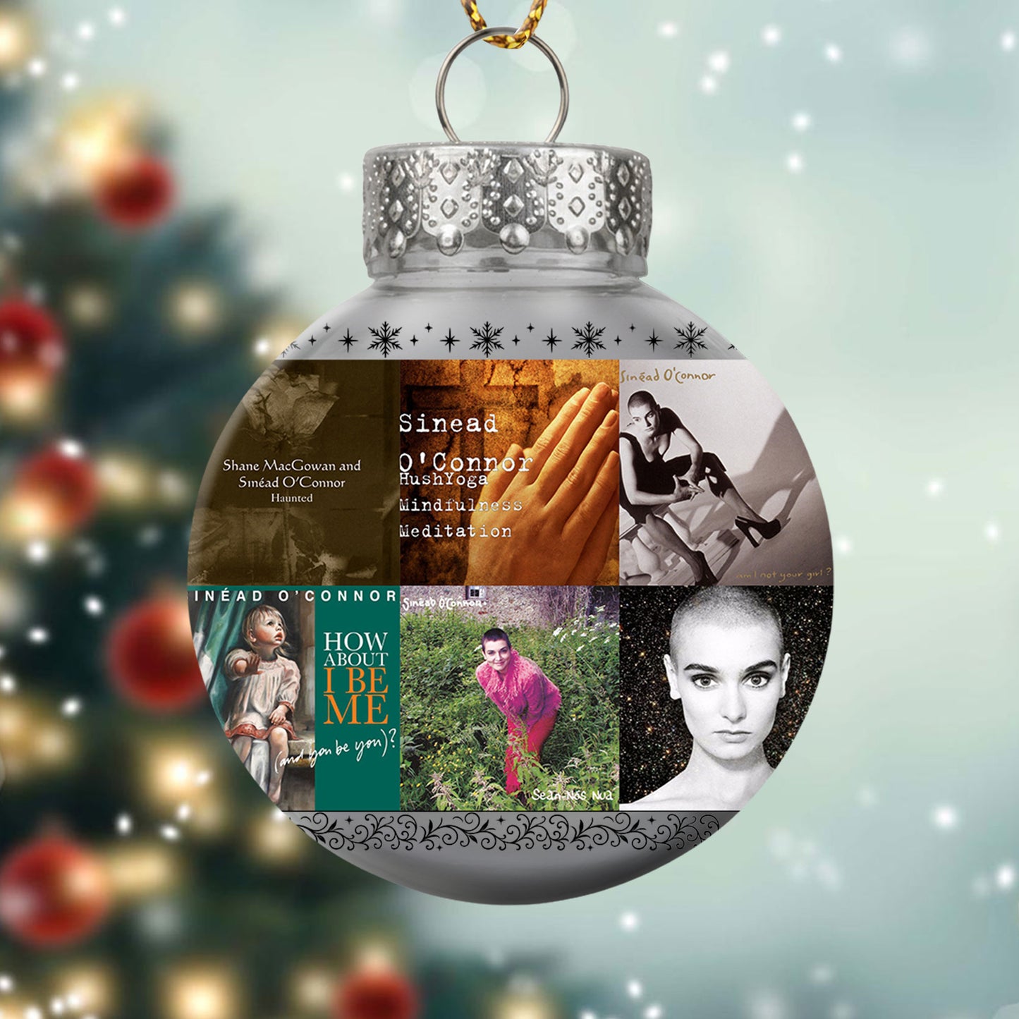 Sinéad O’Connor Album Collage Ornament – Iconic Alternative Music Christmas Decor