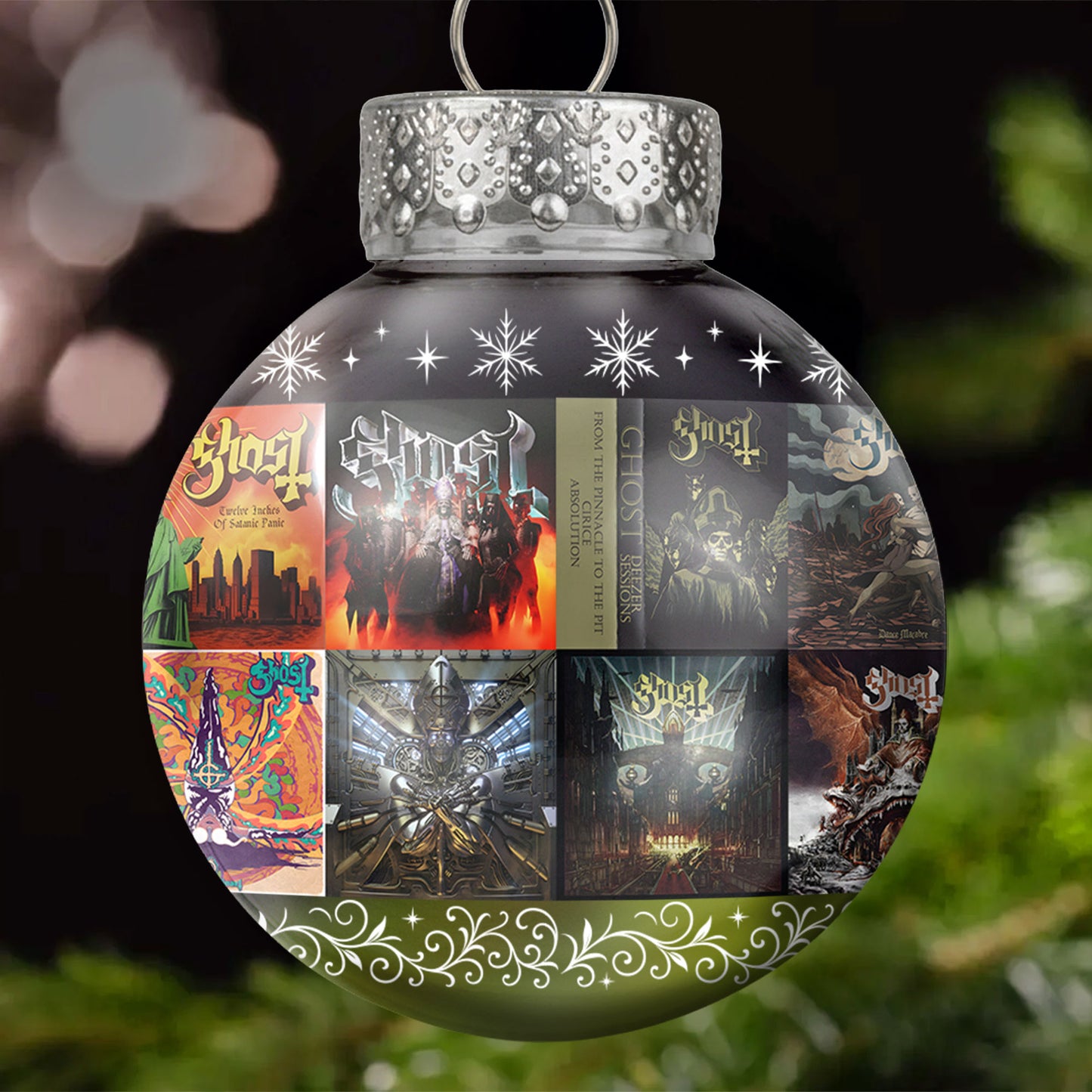 Ghost Ball Ornament – Theatrical Metal Spirit