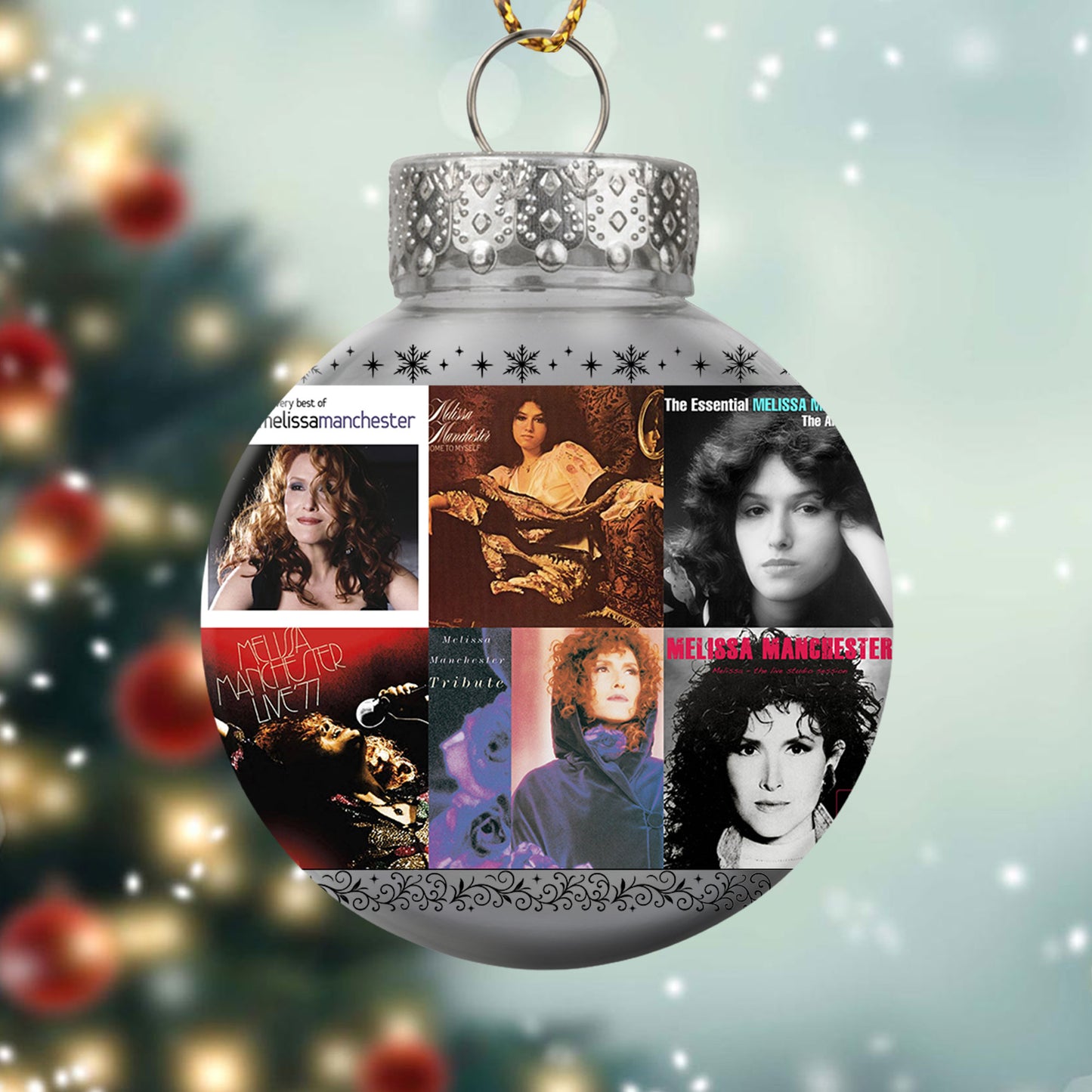 Melissa Manchester Album Collage Ornament – Classic Pop Holiday Decoration