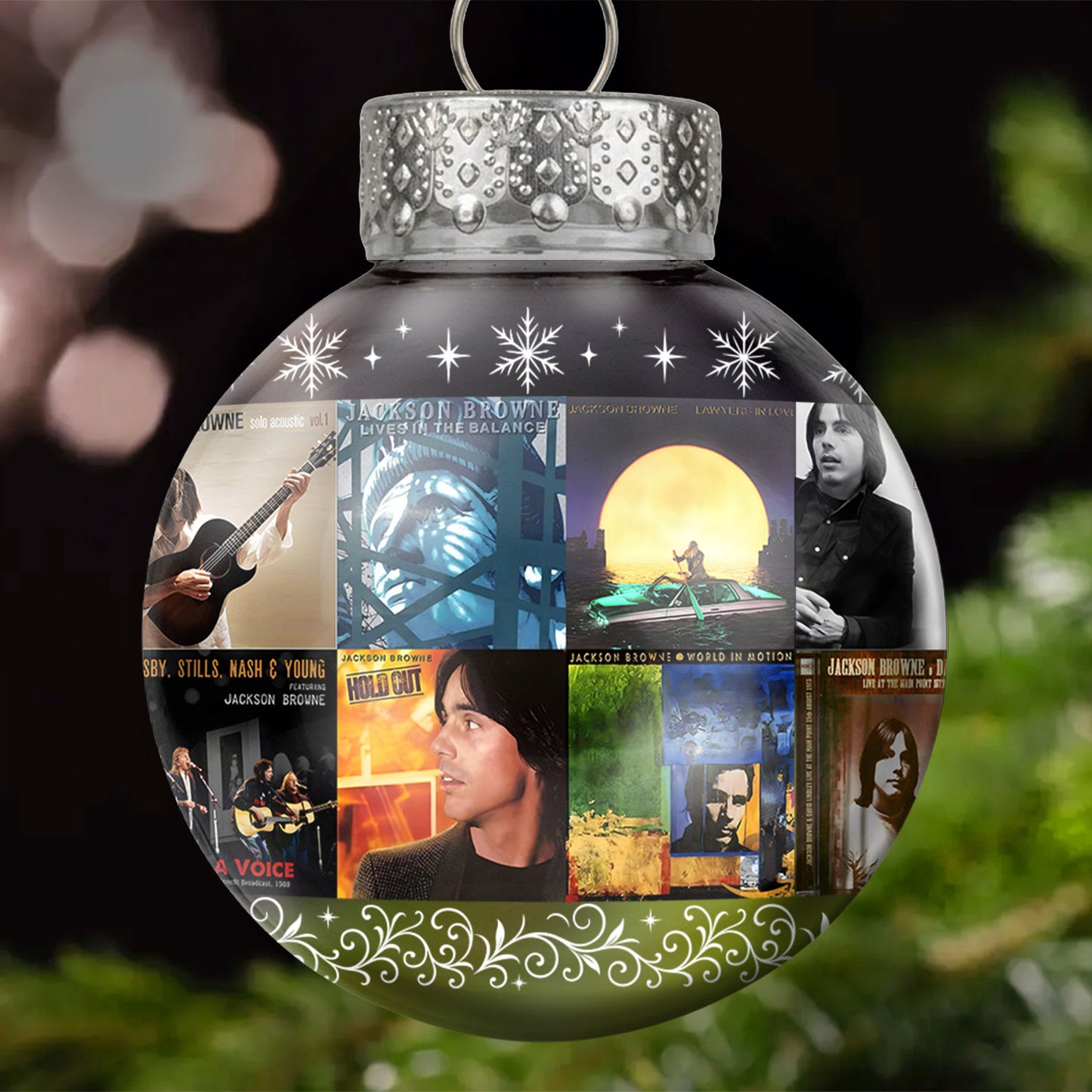 Jackson Browne Ball Ornament – Folk Rock Reflections