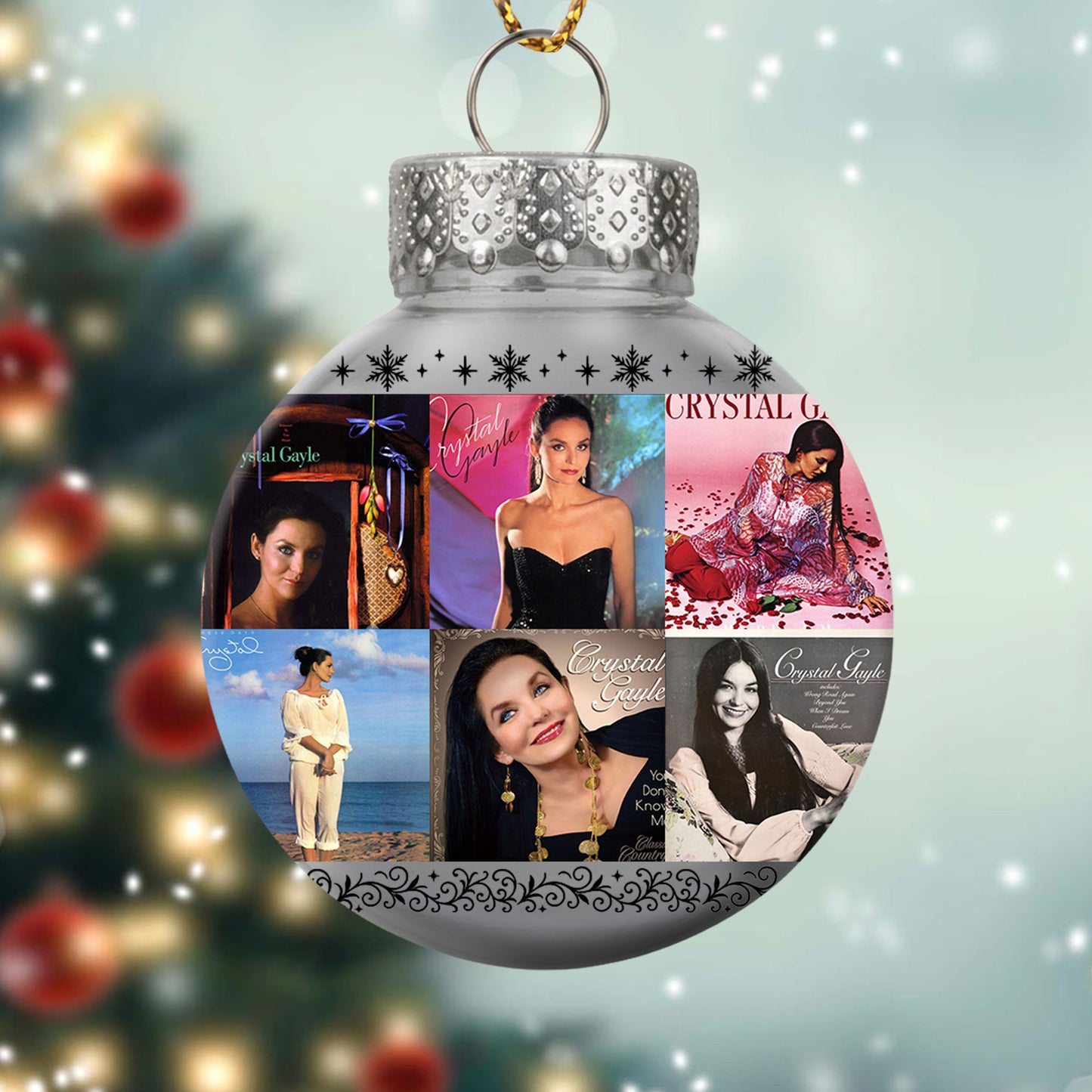 Crystal Gayle Album Covers Christmas Ball Ornament