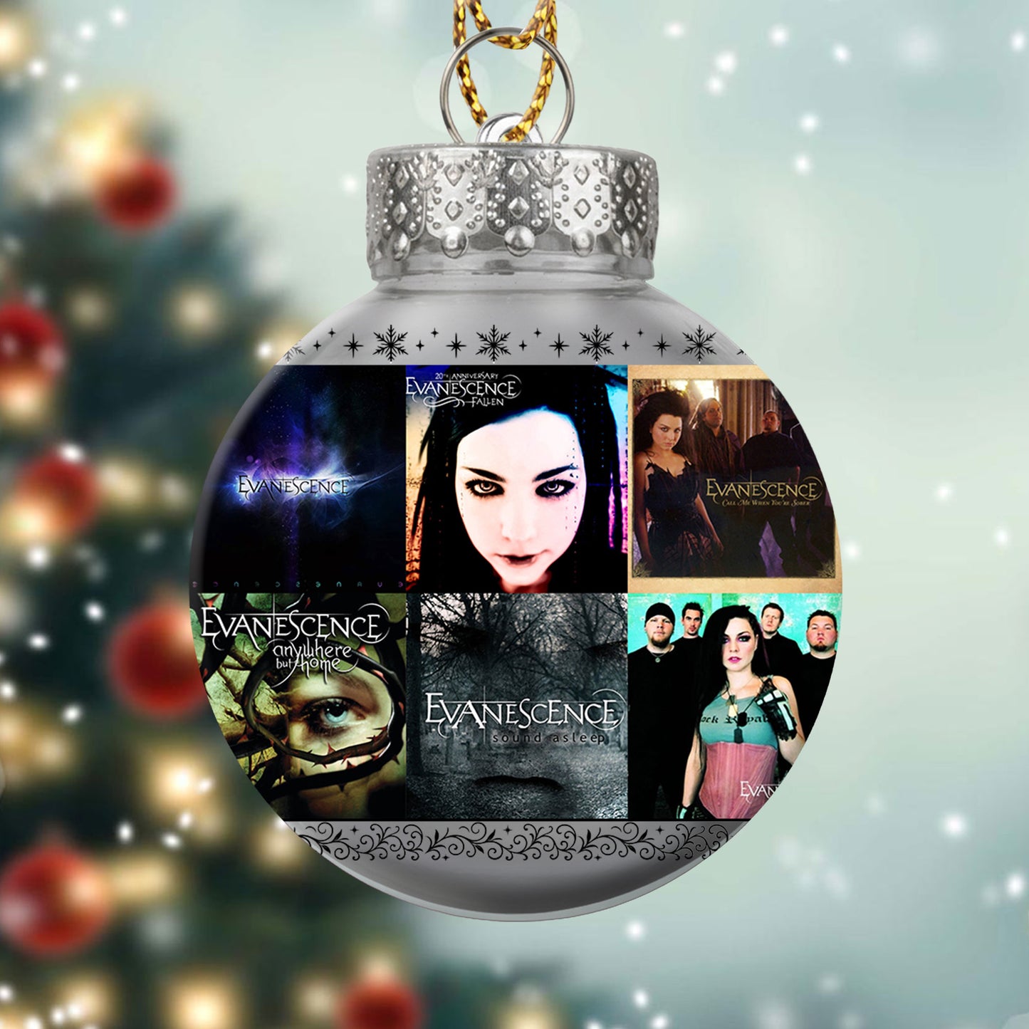 Evanescence Album Collage Ornament – Gothic Rock Christmas Decoration