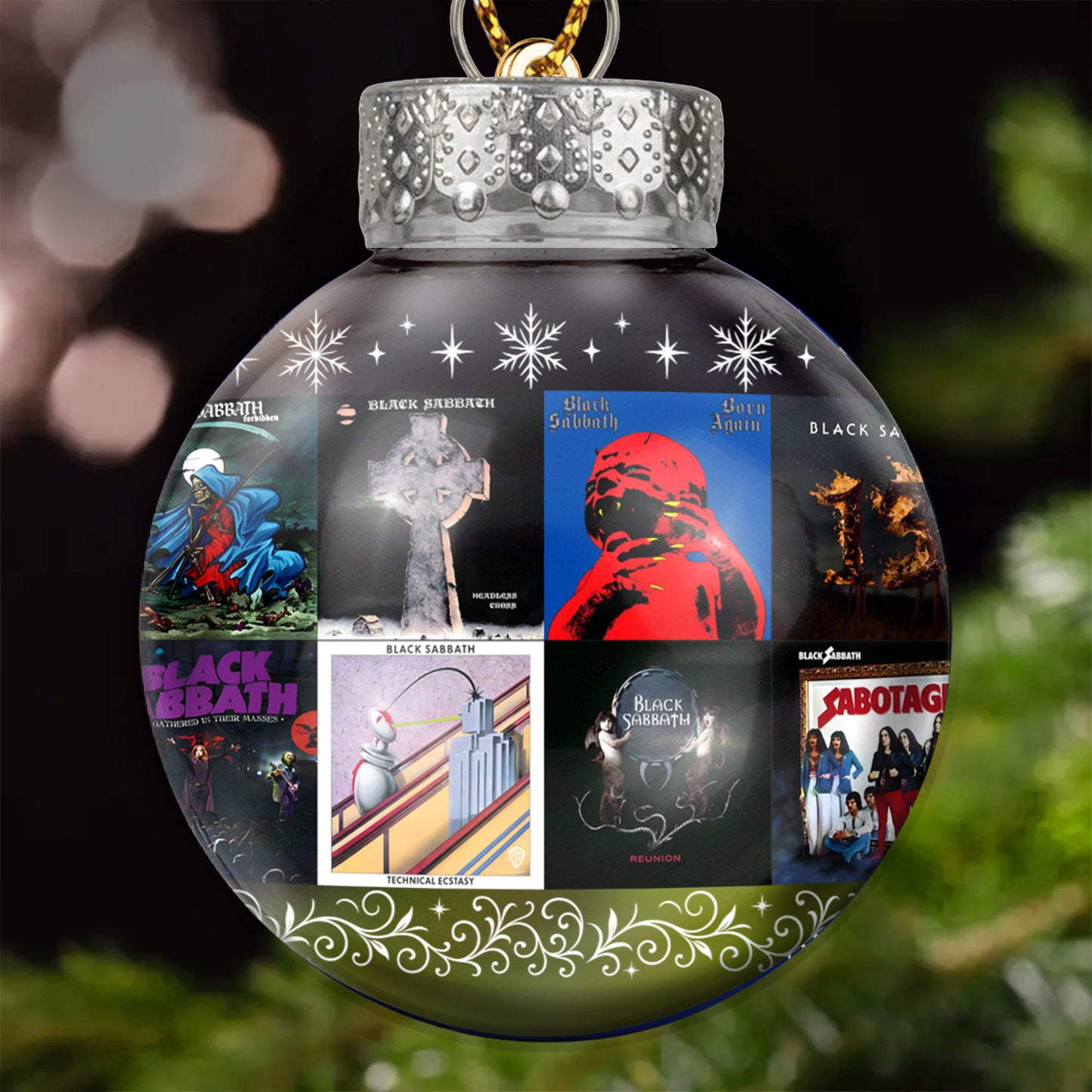Black Sabbath Ball Ornament – Celebrate the Pioneers of Heavy Metal