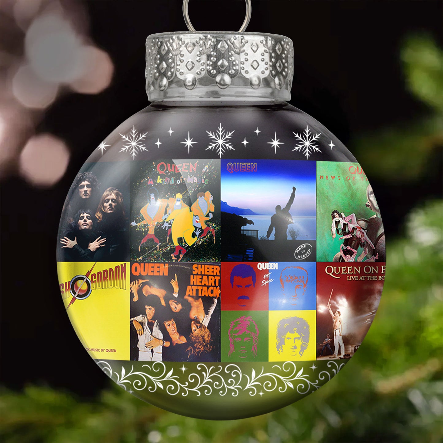 Queen Ball Ornament – A Majestic Tribute to Rock Royalty and Holiday Harmony