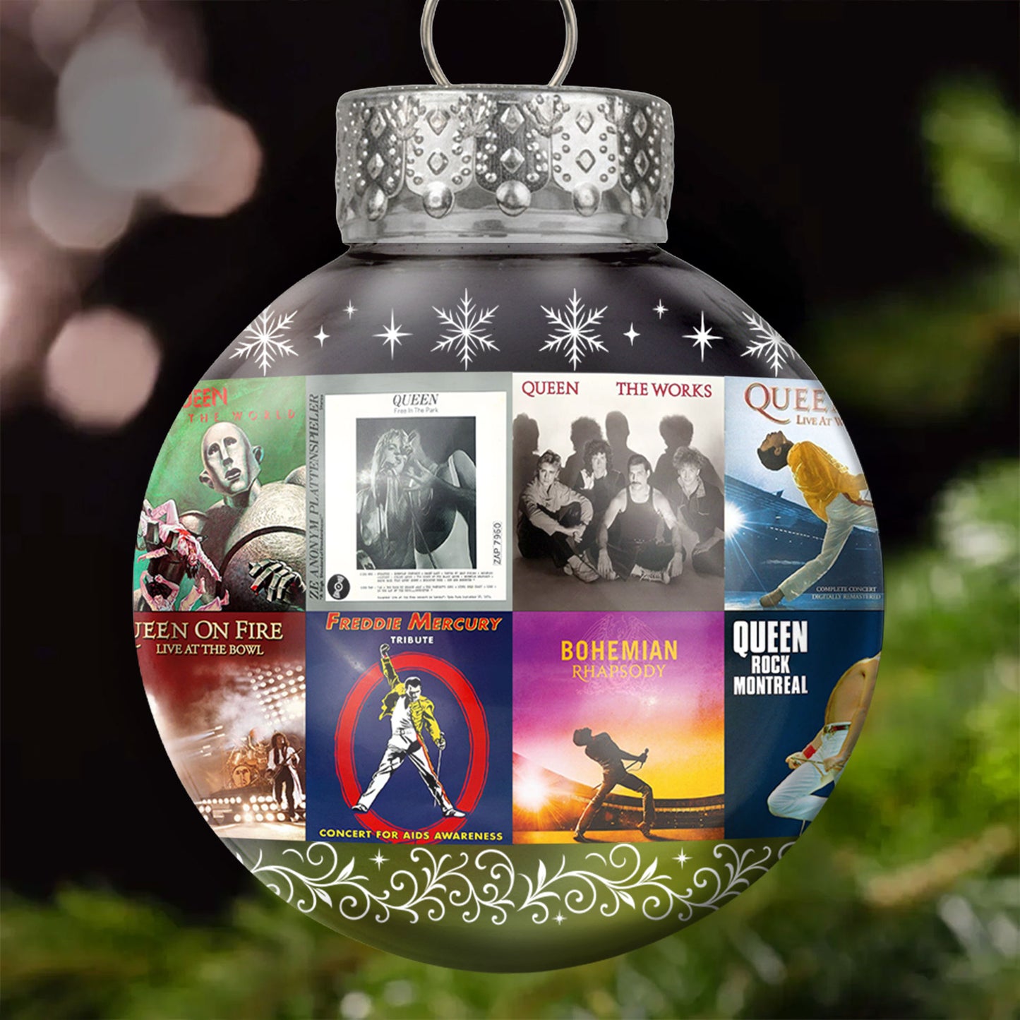 Queen Ball Ornament – A Majestic Tribute to Rock Royalty and Holiday Harmony