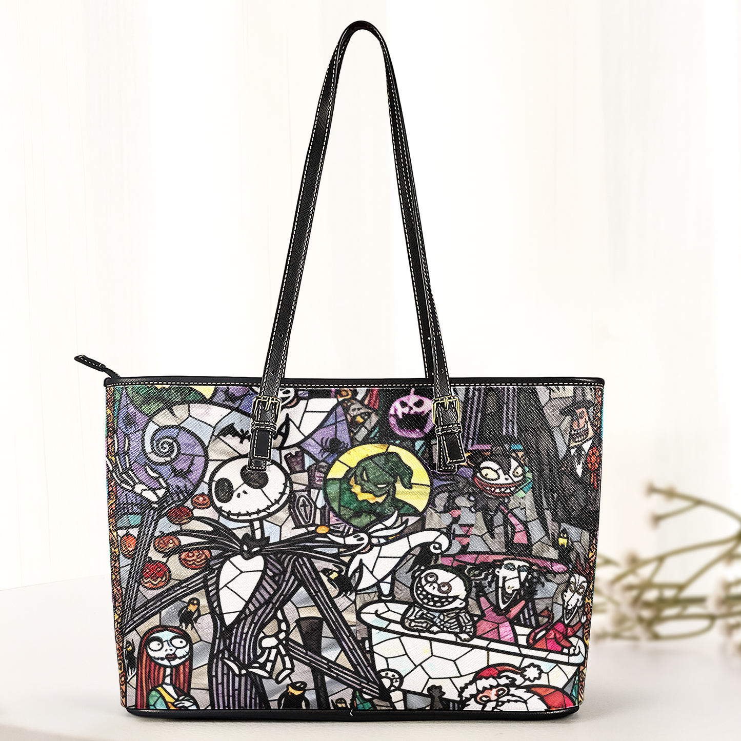 Stained Glass Nightmare Inspired Leather Handbag & Wallet Set