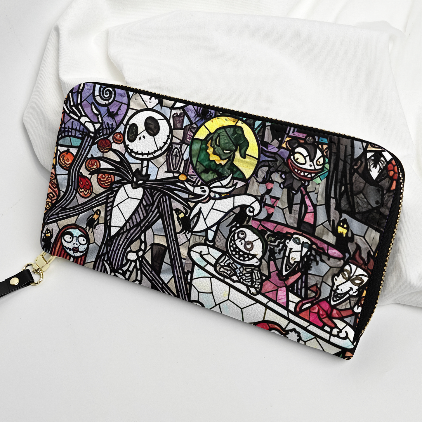 Stained Glass Nightmare Inspired Leather Handbag & Wallet Set