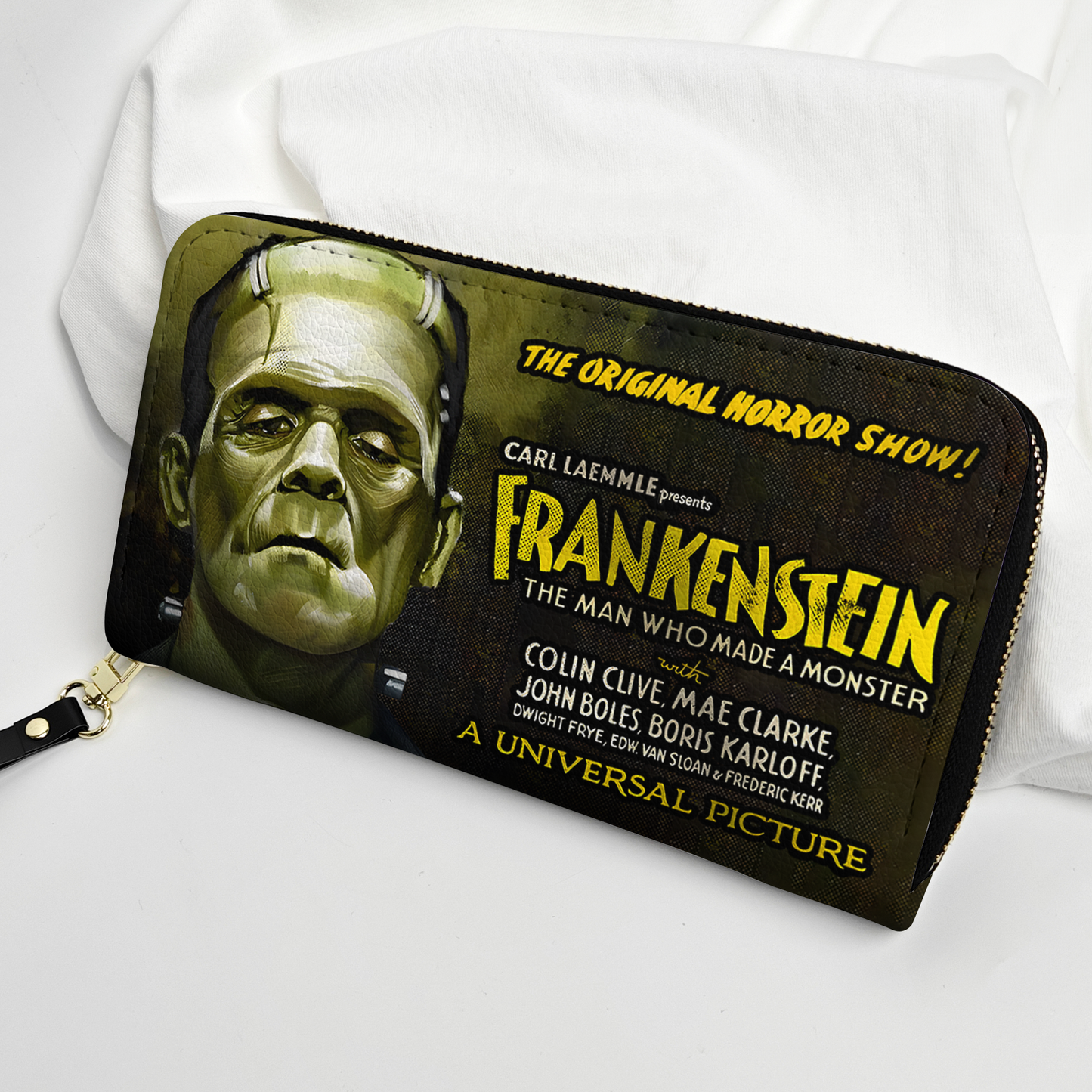 Vintage Frankenstein Horror Leather Handbag & Wallet Set