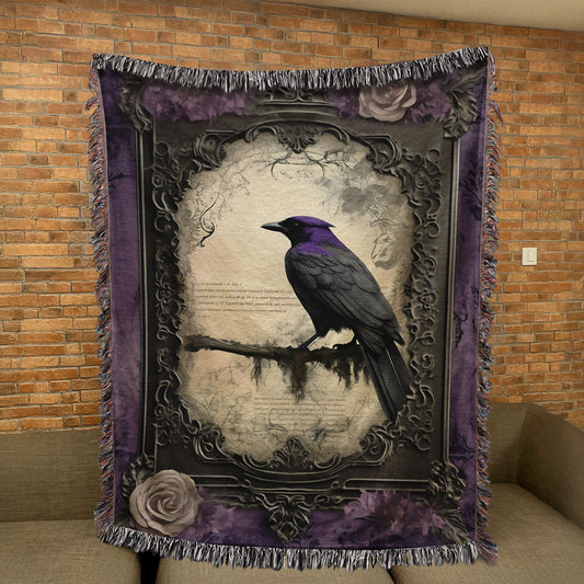The Raven Woven Blanket – Inspired by Edgar Allan Poe