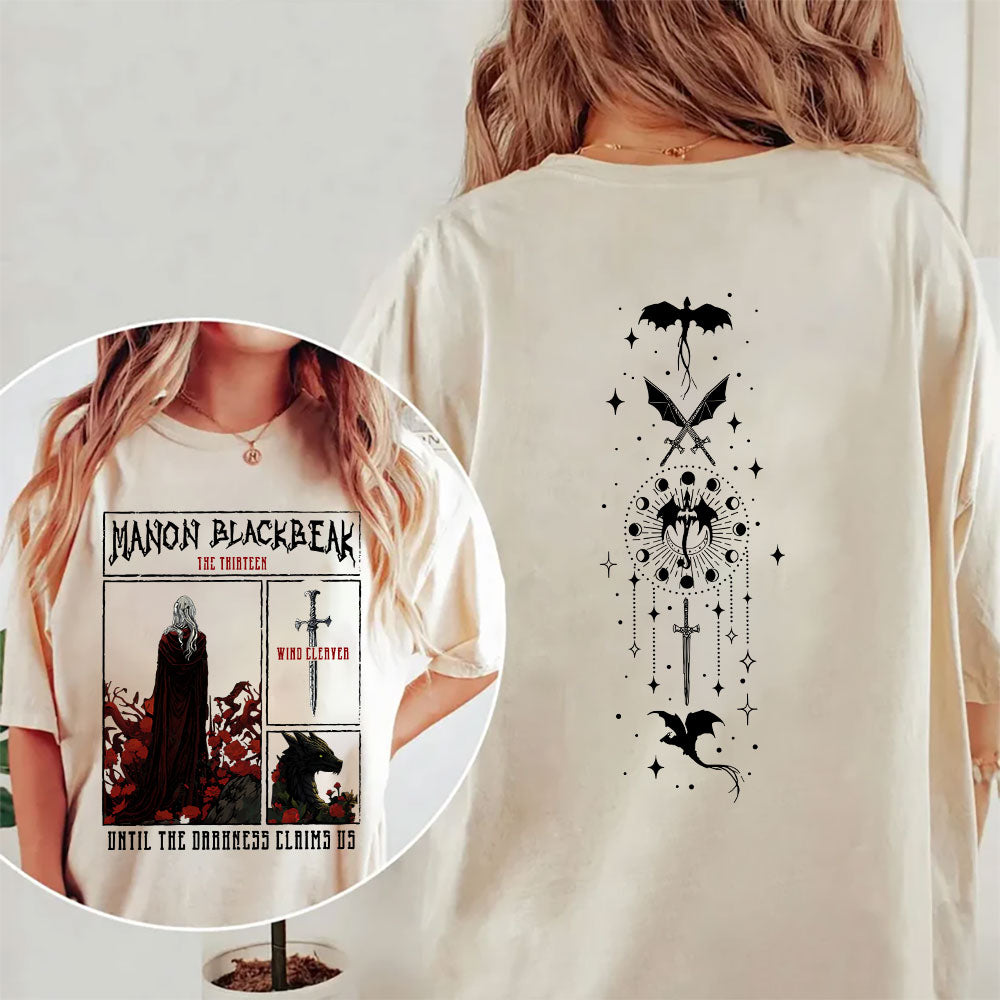 Manon Blackbeak: The Darkness Claims Us Tee ⚔️🐉