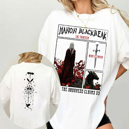Manon Blackbeak: The Darkness Claims Us Tee ⚔️🐉