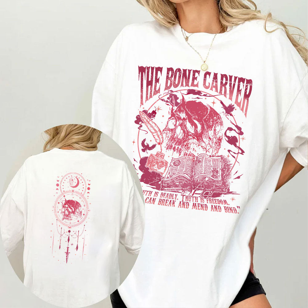 The Bone Carver Tee – Speak with Death, Walk with Power ☠️