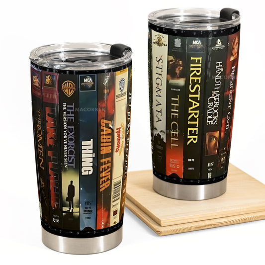 Retro Horror & Thriller VHS Collection Tumbler 20oz -40z