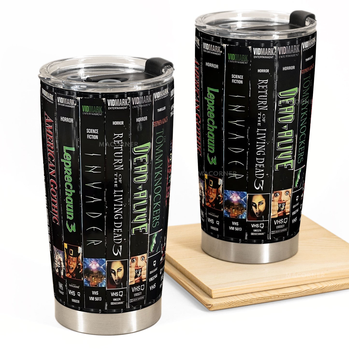 Obscure VHS Horror Tumbler – Cult Classics From the Dark Side Tumbler 20oz 40oz