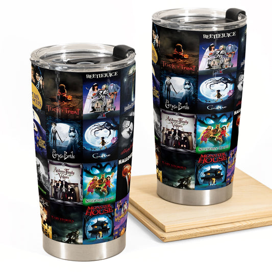 Halloween Movie Collage Tumbler – Spooky Classics for Every Fan Tumbler 20oz 40oz