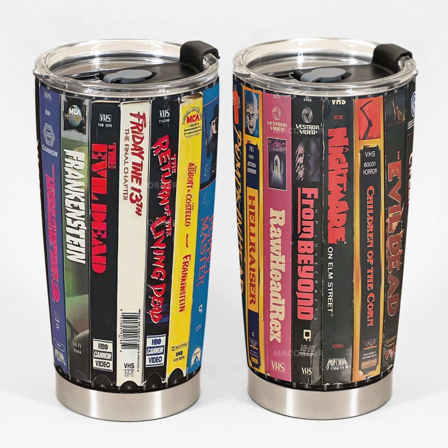 Vintage VHS Horror Tumbler – Halloween Movie Throwback Tumbler 20oz 40oz