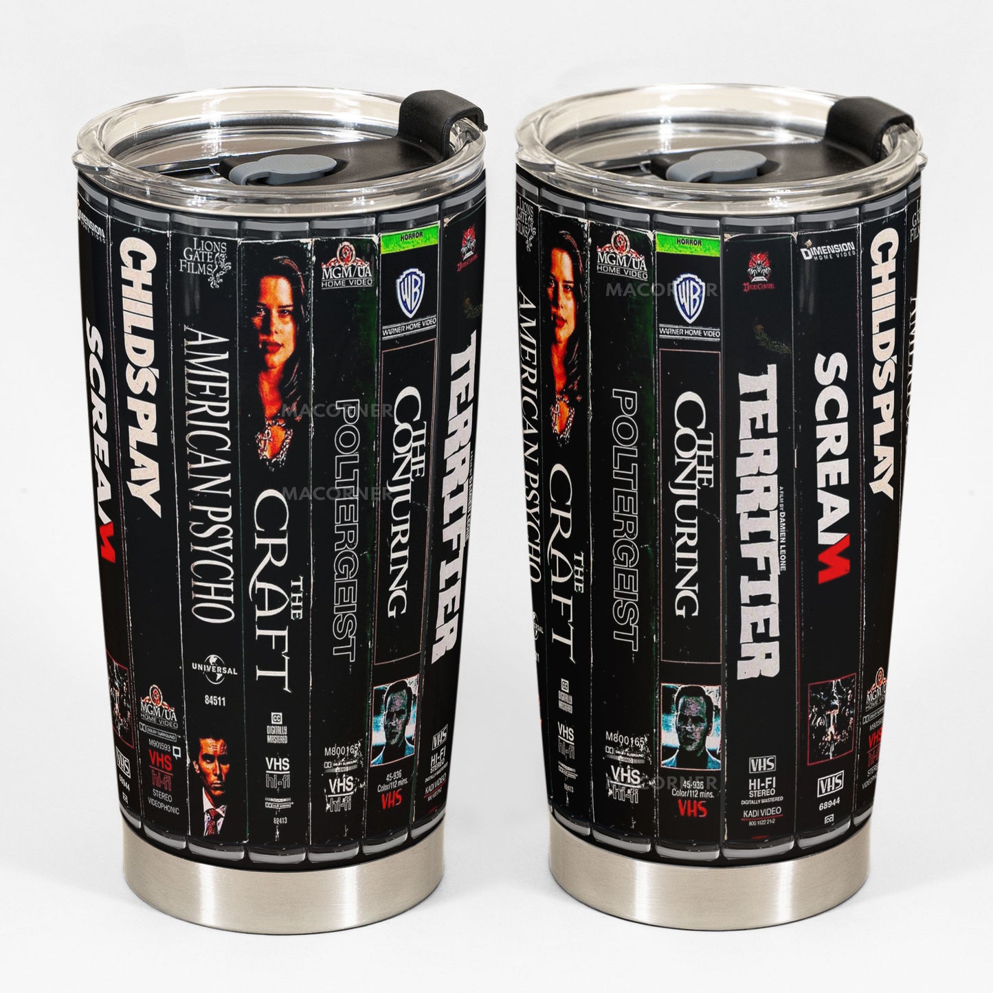 Mixed Horror VHS Tumbler – Cult Classics & Modern Scares Tumbler 20oz 40oz
