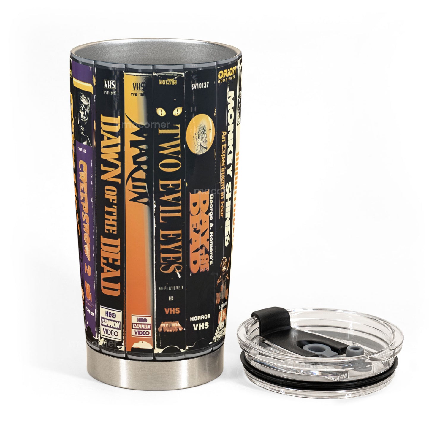 Retro Horror VHS Tumbler – Romero Classics & Cult Favorites Tumbler 20oz 40oz