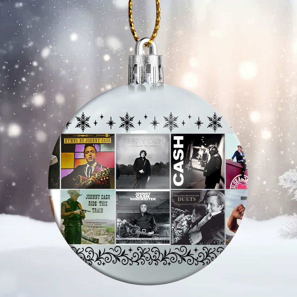 Johnny Cash Ball Ornament – The Man in Black Holiday Tribute