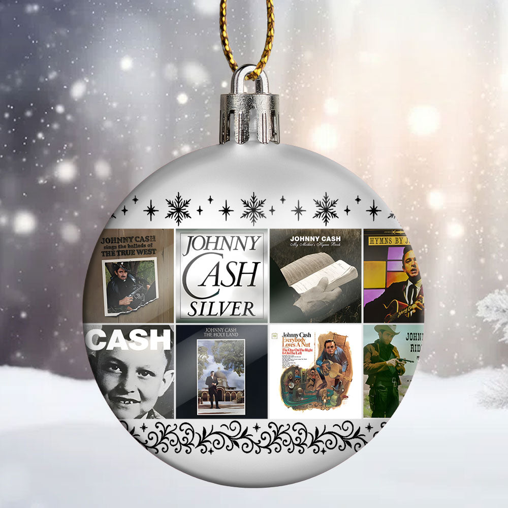 Johnny Cash Ball Ornament – The Man in Black Holiday Tribute