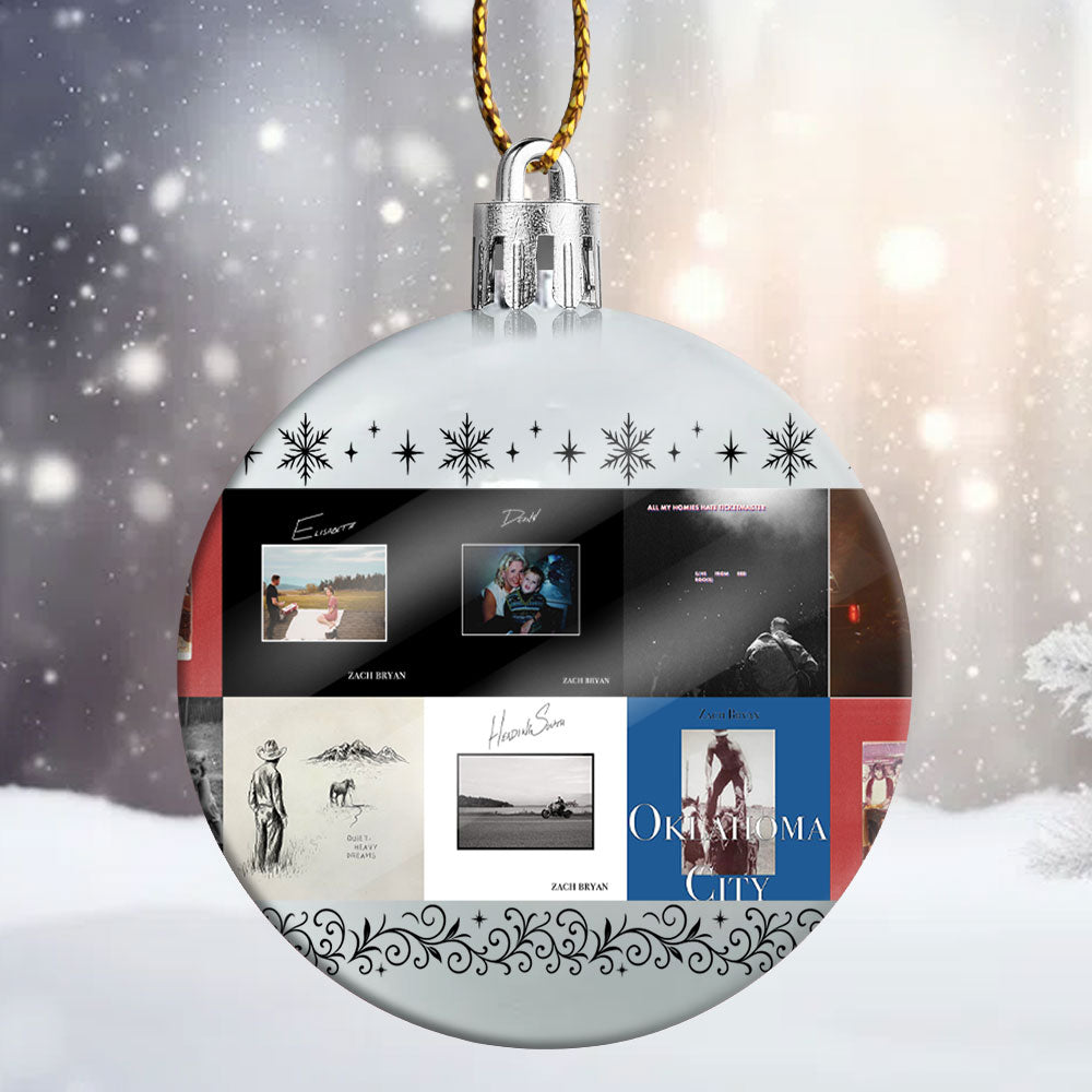 Zach Bryan Ball Ornament – Heartfelt Country Spirit for the Holidays