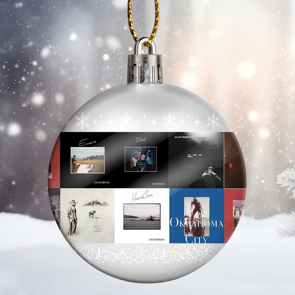 Zach Bryan Ball Ornament – Heartfelt Country Spirit for the Holidays