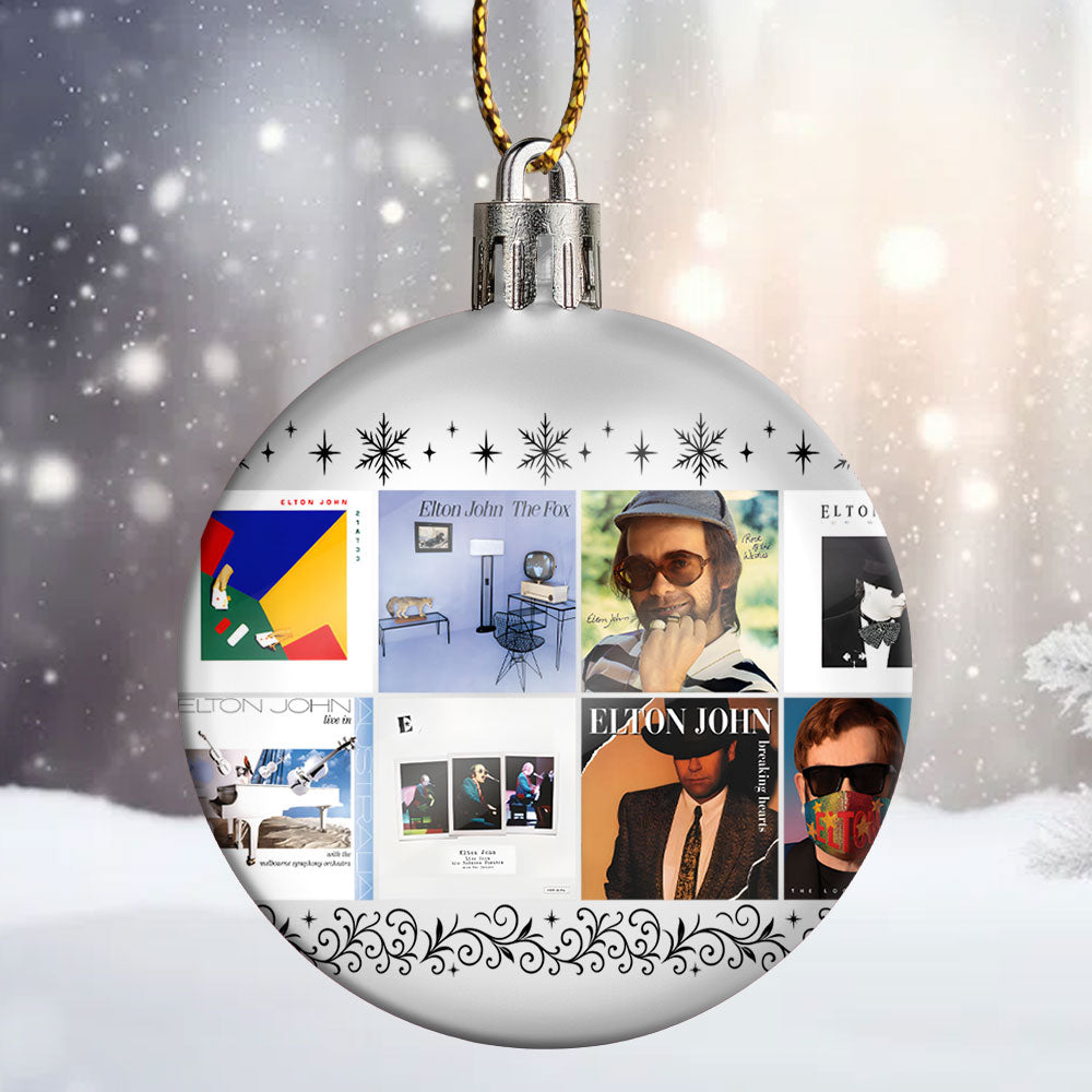 Elton John Ball Ornament – A Sparkling Tribute to Timeless Tunes