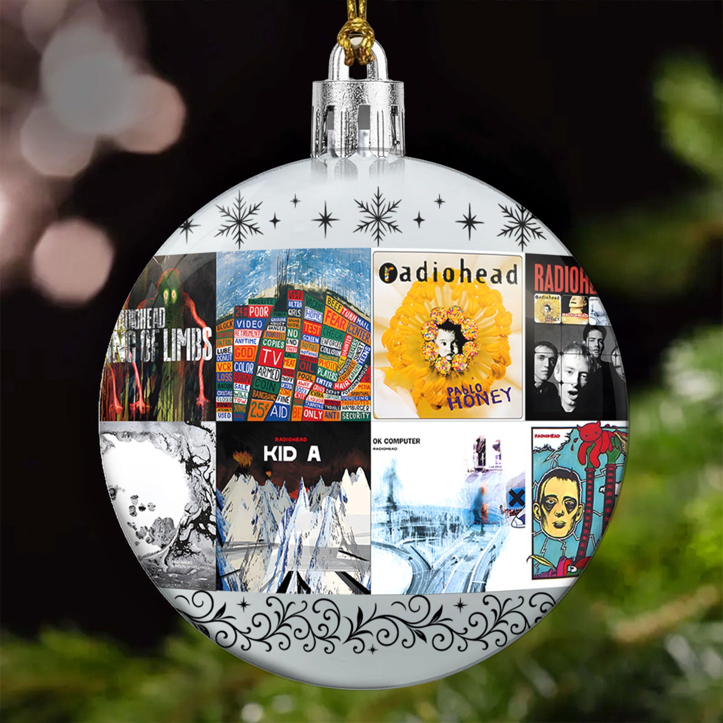 Radiohead Ball Ornament – A Tribute to Innovation, Emotion, and Alternative Spirit