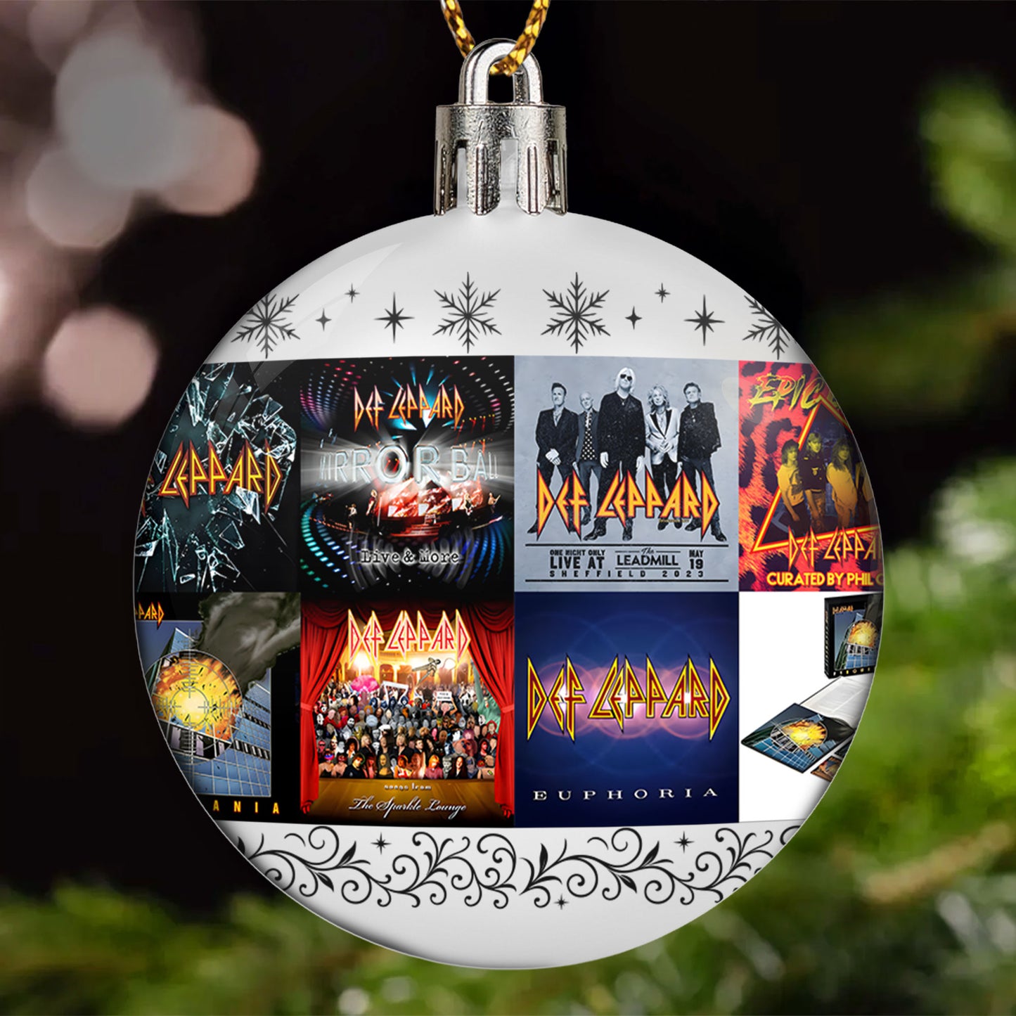Def Leppard Ball Ornament – Rock ’n’ Roll Glory