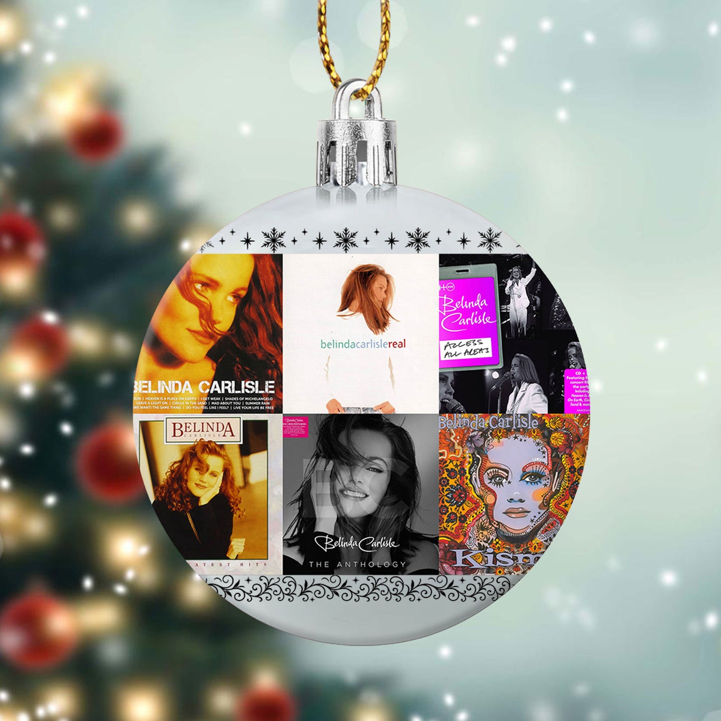 Belinda Carlisle Ball Ornament – Pop Elegance for a Merry Season