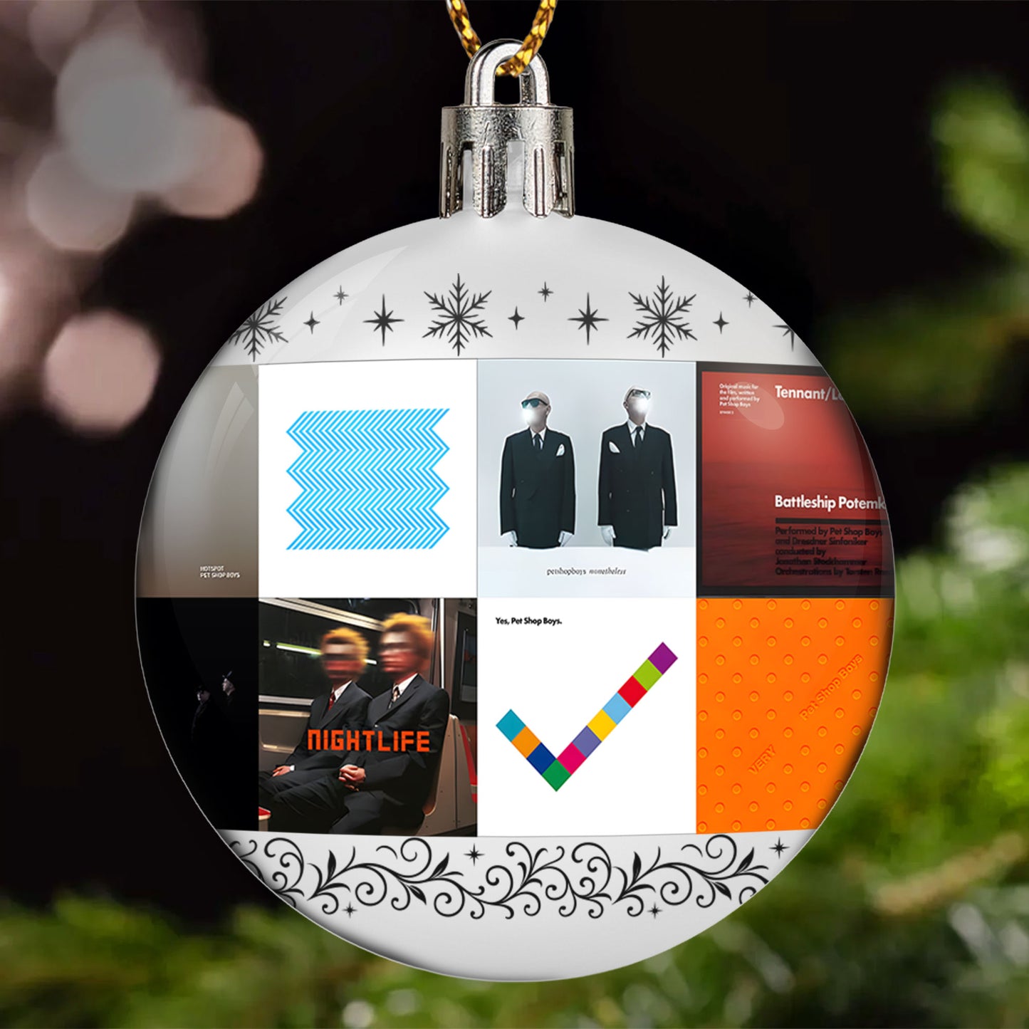 Pet Shop Boys Ball Ornament – A Stylish Christmas Gift for Music Lovers