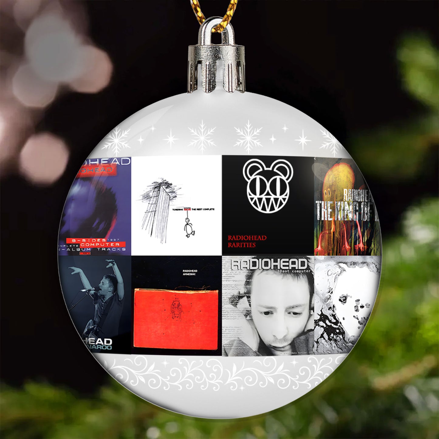 Radiohead Ball Ornament – A Tribute to Innovation, Emotion, and Alternative Spirit