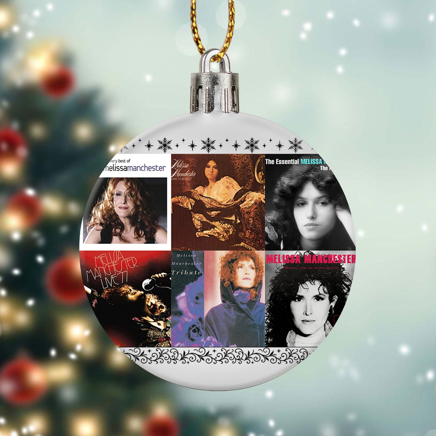 Melissa Manchester Album Collage Ornament – Classic Pop Holiday Decoration