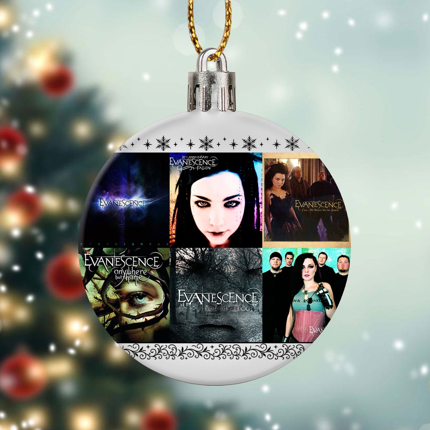 Evanescence Album Collage Ornament – Gothic Rock Christmas Decoration