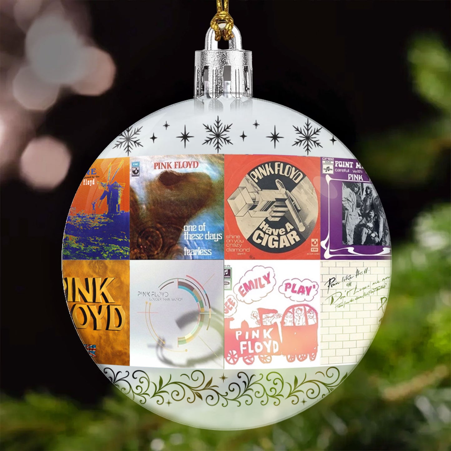 Pink Floyd Ball Ornament – A Psychedelic Tribute to Timeless Sound