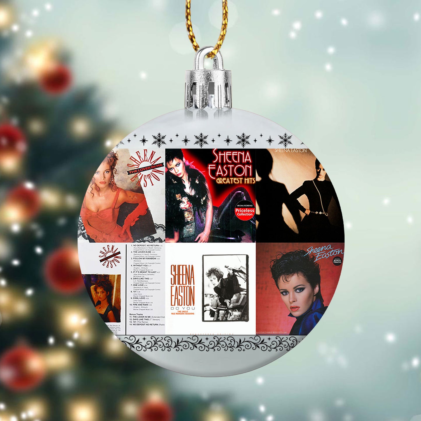Sheena Easton Album Collage Ornament – Pop Icon Christmas Decoration