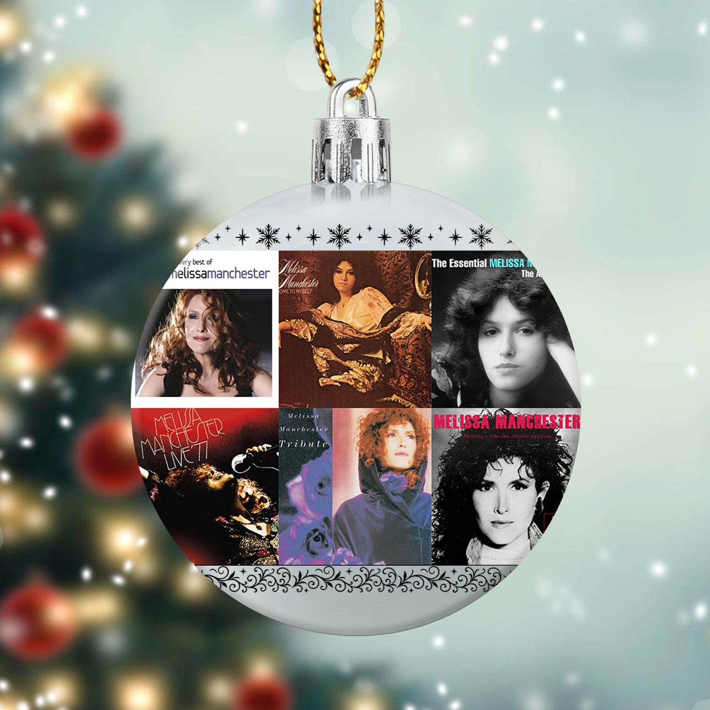 Melissa Manchester Album Collage Ornament – Classic Pop Holiday Decoration