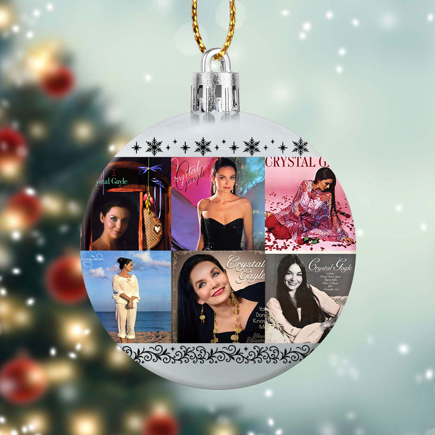 Crystal Gayle Album Covers Christmas Ball Ornament