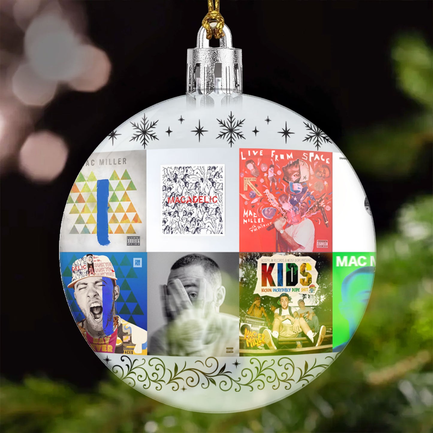 Mac Miller Ball Ornament – A Tribute to Timeless Vibes and Soulful Sound