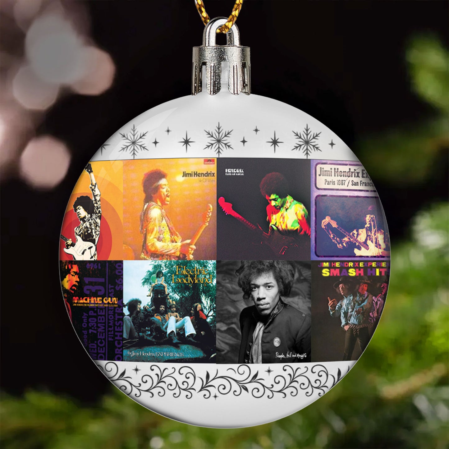Jimi Hendrix Ball Ornament – Ignite Your Holidays with Legendary Energy