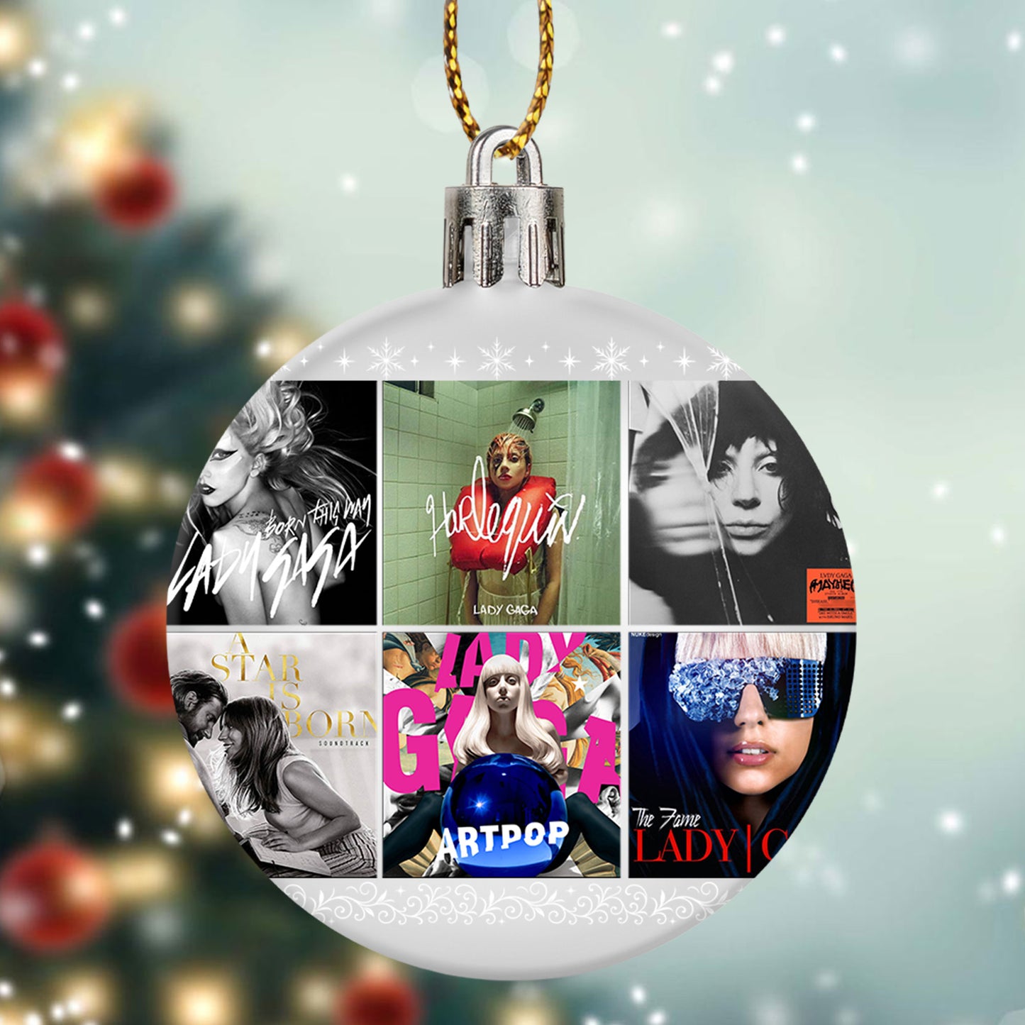 Lady Gaga Ball Ornament – A Glamorous Holiday Tribute to Pop Royalty