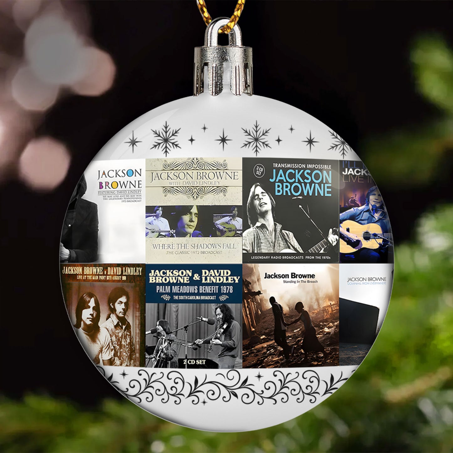 Jackson Browne Ball Ornament – Folk Rock Reflections