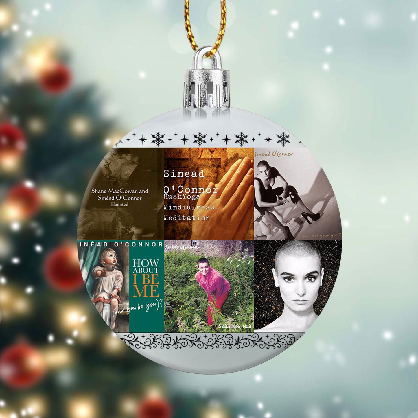 Sinéad O’Connor Album Collage Ornament – Iconic Alternative Music Christmas Decor