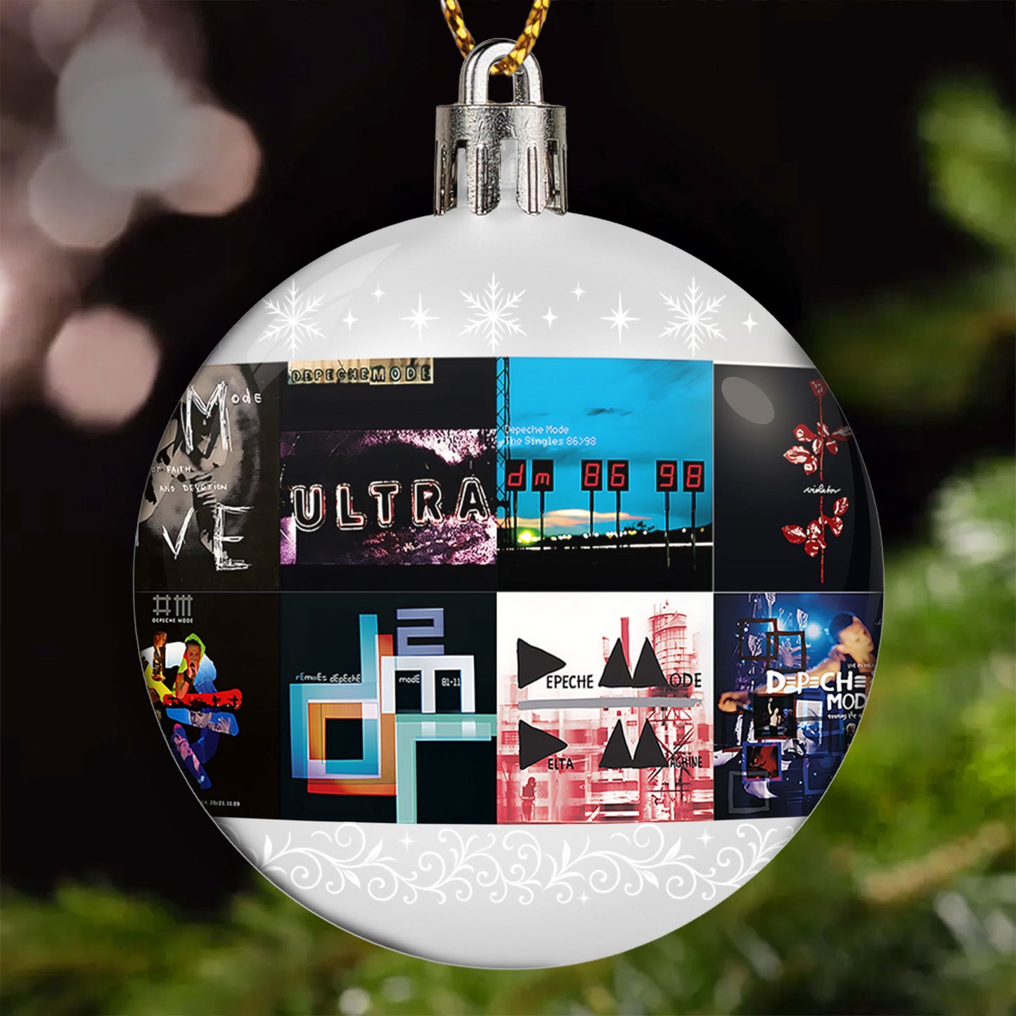 Depeche Mode Ball Ornament – A Synthwave Symphony for the Holiday Season