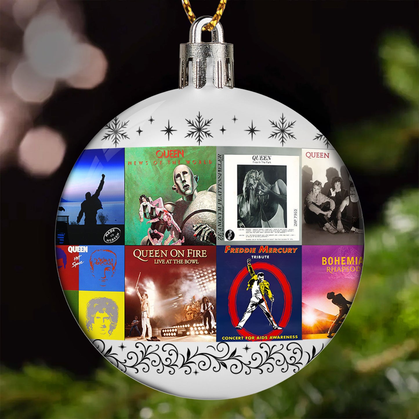Queen Ball Ornament – A Majestic Tribute to Rock Royalty and Holiday Harmony
